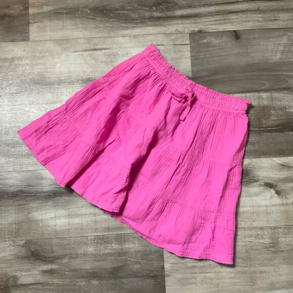 Aerie Mid Length Pool To Party Loose Flare Skirt Pink NWT Women’s Size XS - Picture 1 of 9